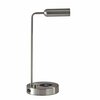 Homeroots Brushed Steel Metal LED Desk Lamp6 x 8 x 16.5 in. 372528